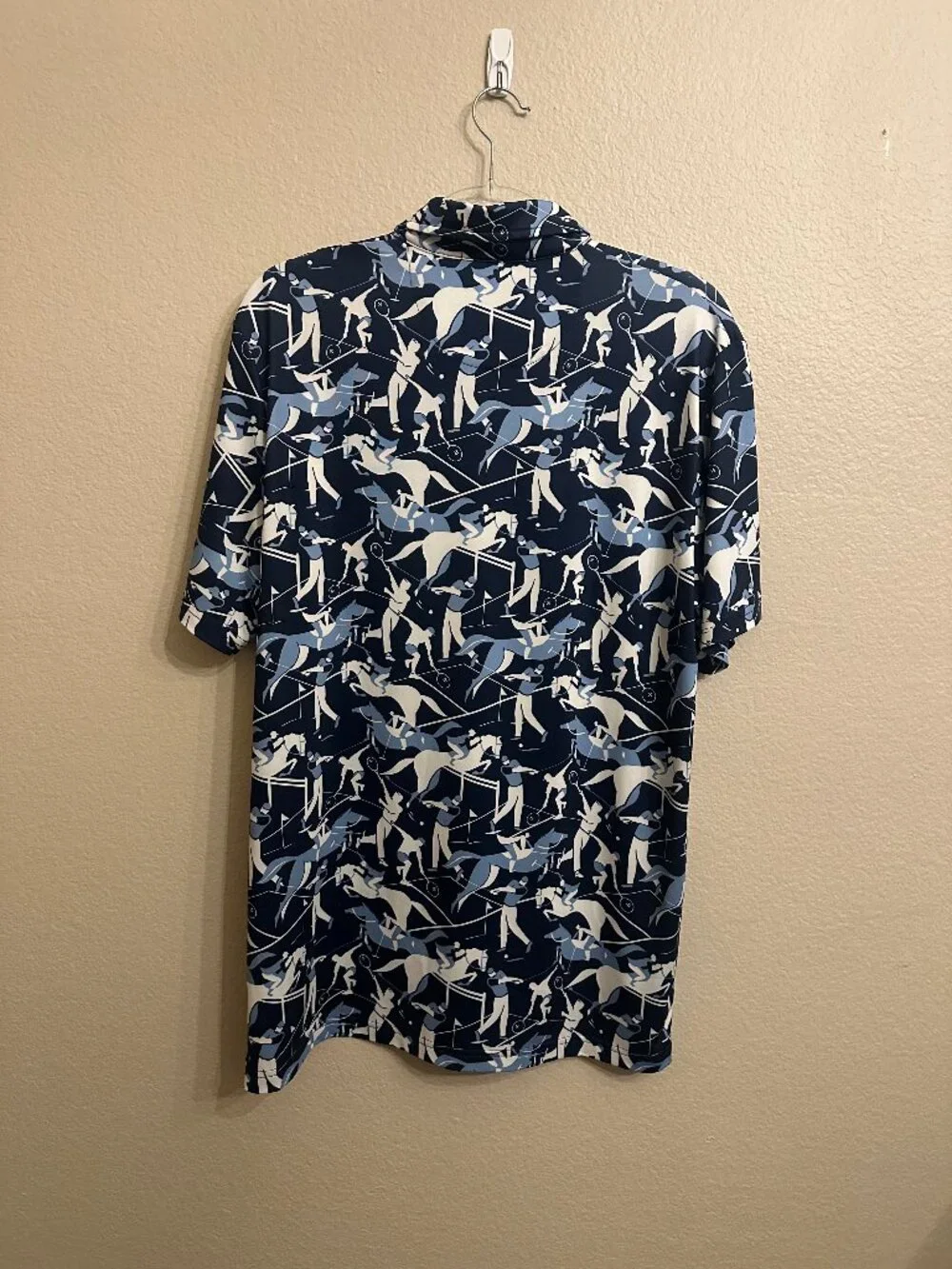 Ralph Lauren RLX Blue Sports Print Performance Polo